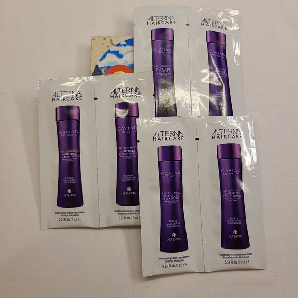 3x CAVIAR ANTI-AGING Moisture Replenishing Shampoo & Conditioner - 7ml - Picture 1 of 2